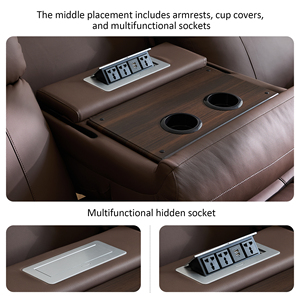 Envío Gratis en Stock <span class=keywords><strong>Sofá</strong></span> <span class=keywords><strong>Reclinable</strong></span> Eléctrico de <span class=keywords><strong>3</strong></span> <span class=keywords><strong>Plazas</strong></span> en Piel para Sala de Estar Muebles Modernos - Product Image 5