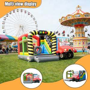 Château gonflable de course automobile haut de gamme avec design haute vitesse pour les fêtes d'anniversaire des enfants et les jeux en plein air - Product Image 3