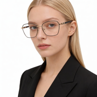 Gafas Ópticas de Metal con Montura Completa y Diseño de Mariposa para Mujer, Modelo SENSE 955203, Diseño de Lujo de Alta Gama, OEM y ODM, Logotipo Personalizado