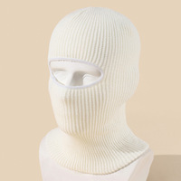 Bonnet tricoté unisexe à trou unique pour l'automne et l'hiver, couleur unie, en acrylique, chaud, vente en gros