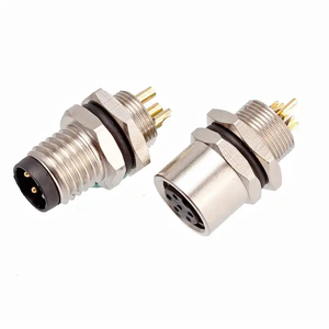 M12 một mã hóa 8Pin Nam hàn với shielded,M12 một mã hóa 8Pin cắm hàn, M12 8Pin kết nối - Product Image 6