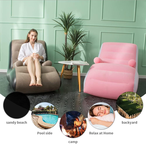 Chaise longue <span class=keywords><strong>gonflable</strong></span> unique de haute qualité Air Valve accoudoir dossier sauter canapé <span class=keywords><strong>salon</strong></span> floqué chaise longue pour bureaux <span class=keywords><strong>jardin</strong></span> - Product Image 3