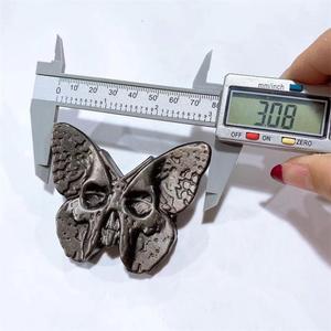 Ym — perles en cristal naturel sculpté à <span class=keywords><strong>la</strong></span> <span class=keywords><strong>main</strong></span>, obsidienne en obsidienne avec ailes de papillon, accessoire de décoration, vente en gros - Product Image 6