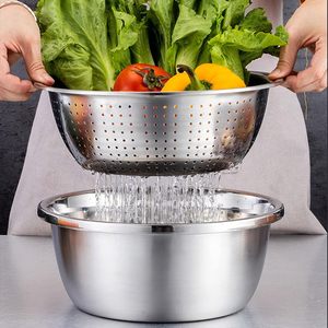 Passoire multifonctionnelle en acier inoxydable pour évier, passoires métalliques pour la cuisine domestique, pour riz et fruits - Product Image 4