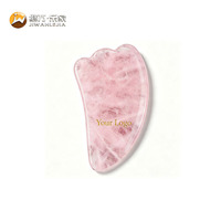 Jiwan Lejia Nouvel Outil de Massage Gua Sha en Quartz Rose Personnalisé avec Pierre de Néphrite Anti-Âge pour le Corps et le Visage
