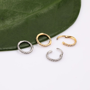 ASTM-anillos de titanio F136 G23 para nariz, joyería para Piercing - Product Image 4