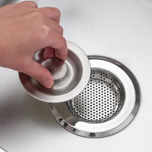 Stainless Steel Sink Strainer Filter 30mm Anti Blocking Kitchen Drain Cover - Product Image 1