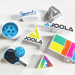 Etiqueta adhesiva con logotipo personalizado <span class=keywords><strong>de</strong></span> marca, vinilo impermeable, PVC, letra holográfica, troquelado, para promoción - Product Image 5