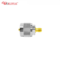 Adaptor RF SMA Female ke UHF Male PL259 PL-259 Antar Seri untuk Radio CB/Antena Radio Genggam/Walkie Talkie