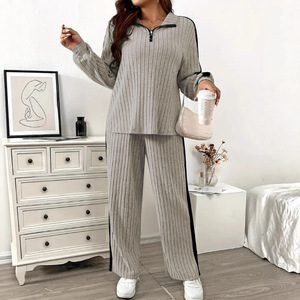 <span class=keywords><strong>Pull</strong></span> en polyester et élasthanne à manches longues décontracté pour femmes de <span class=keywords><strong>grande</strong></span> <span class=keywords><strong>taille</strong></span>, mode automne, commerce extérieur européen américain, 171 - Product Image 3
