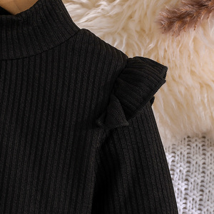 ชุดเสื้อผ้าเด็กผู้หญิง ลายสก็อต ผ้ายืด/โพลีเอสเตอร์ สไตล์เพรปปี้ เสื้อแขนยาวสวยหรู กระโปรงสั้น แฟชั่นทันสมัย สวยสง่า - Product Image 4