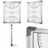 Tableau tactique double face de football T6045, porte-documents d'entraîneur de football, durable, portable, en plastique/aluminium, 45x60cm