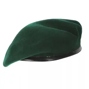 OEM Factory Wholesale Best Quality Wool Solid Color Warm Plain green Beret Hat cap For Women