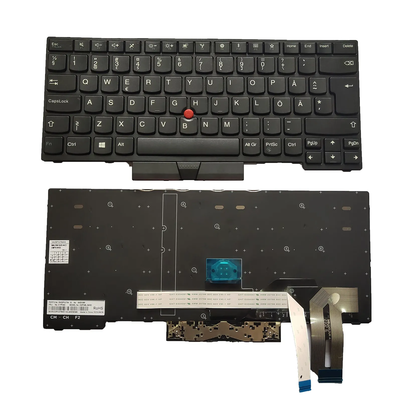 Für Lenovo ThinkPad T480s E480 L480 P43s SD-Tastatur