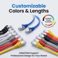 Cable de Red Ethernet Blindado SFTP Cat6A Cat7, Conductor de Cobre Trenzado Desnudo RJ45 26AWG, PVC