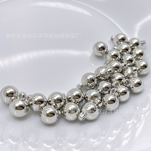 Silver Plated Round Loose Beads 10mm Hole For DIY Jewelry Making <b>Bracelet</b> Necklace Findings - Product Image 2
