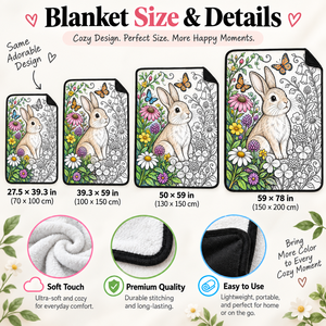 Custom Pattern DIY Graffiti <b>Blanket</b> Hand Painted Washable Rabbit Style Flannel Coloring <b>Blanket</b> for <b>Kids</b> Children - Product Image 5