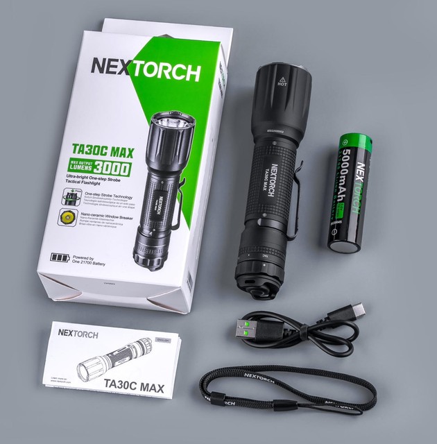 Bright Usb Flashlight 3000 Lumen One-step Strobe Tactical Flashlight Self Defense Outdoor Hunting Edc Flashlight