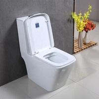 WC monobloc carré en céramique blanc YIDA pour l'Amérique du Nord, à poser au sol, avec réservoir encastré, design moderne pour lavabo