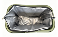 Panier de pique-nique extérieur avec couvercle, table pliante, boîte de rangement multifonctionnelle en plastique pour le camping