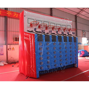 Jeu de tir de basket-ball gonflable à sept joueurs de carnaval avec des cerceaux de basket-ball standard pour la fête - Product Image 5