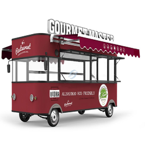 Retro Vintage Coffee Food Cart Single Side Service Window Mobile Beverage Snack Vending Trailer With Awning - Product Image 3
