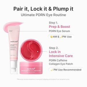 Patchs pour les yeux en gel medicube PDRN Caffeine Collagène, pour atténuer l'apparence des cernes et des poches sous les yeux, soin raffermissant anti-âge. - Product Image 2
