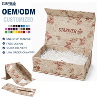 Caja de Regalo Magnética Personalizada con Impresión Chinoiserie a Todo Color, Caja de Embalaje de Cartón Rígido Plegable de Lujo