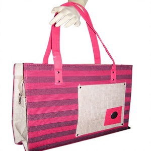 Eco-friendly jute shopping <b>bag</b> <b>Large</b> jute <b>bag</b> with pocket Button front pocket <b>bag</b> Sustainable shopping <b>tote</b> - Product Image 1
