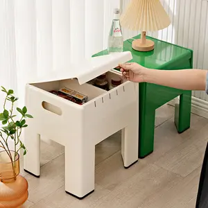 Banco baixo de plástico ABS moderno INS Nordic, mesa de cabeceira KD, caixa de armazenamento, mesa de cabeceira, mesa de cabeceira, sala de estar, quarto