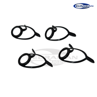 RL Fishing Guide Doppel-Fuß-Edelstahl-K-Rahmen-Führungsring SIC-Ring für Salzwasser-Jigging-Casting-Ruten zum Selberbauen und Reparieren