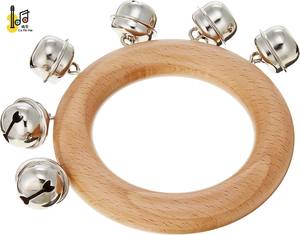 Noël facile à jouer son croustillant manche en bois cloches jouet Musical Shaker cloche pour Junior cadeau Orff Percussion <span class=keywords><strong>Maracas</strong></span> <span class=keywords><strong>prix</strong></span> - Product Image 1