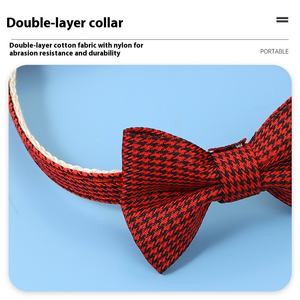 Venta directa del fabricante <span class=keywords><strong>Collar</strong></span> de lazo de moda occidental de estilo británico para cachorros <span class=keywords><strong>Collar</strong></span> de Mascota de nailon suave - Product Image 3