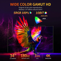Wholesale 34 Inch IPS 4K UHD Monitor 180Hz 1ms Wide View Desktop Screen for Financial Stock Trading and Data Analysis Screen