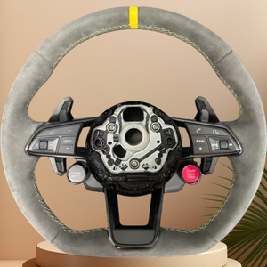 Volante de fibra de carbono para <span class=keywords><strong>Audi</strong></span> B8.5 S4 S5 RS5 RS6 Q5 Q7 Q3 Q8 <span class=keywords><strong>A1</strong></span> A3 A4 A5 A6 A7 S3 S1 S6 RS3 RS4 B8 C6 C7, accesorios para coche - Product Image 6