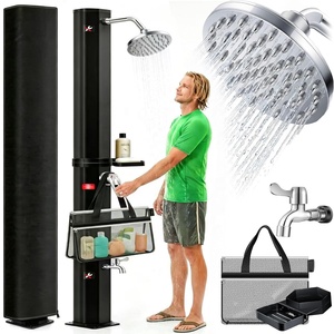 <span class=keywords><strong>Douche</strong></span> <span class=keywords><strong>solaire</strong></span> extérieure autoportante CYEN à montage rapide 35L noire pour piscine, jardin et plage - Product Image 1