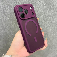 Étui de téléphone magnétique de luxe translucide effet peau mate pour iPhone 18 Pro Max 17 16 Pro Max, coque antichoc en TPU et PC