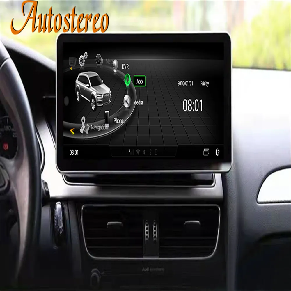 12.5 "안드로이드 10 8 + 128GB 시스템 자동차 스크린 플레이어 아우디 A4 B8 A5 2009-2015 GPS Navi 멀티미디어 스테레오 RAM WIFI Google Carplay