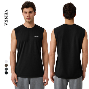 Tops en modal respirant pour hommes, amples et rafraîchissants, pour la course à pied, le basketball, l'entraînement, <span class=keywords><strong>débardeur</strong></span> personnalisé pour hommes, t-shirt sans manches, <span class=keywords><strong>débardeur</strong></span> de fitness - Product Image 1