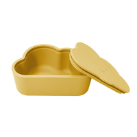 Silicone snackbox met schattig wolkvormig design, voedselveilig, lekvrij, voor baby's, met aangepaste logo's.