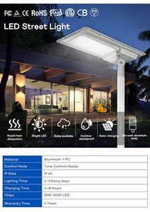 Qili IP67 Étanche AC LED Solaire Réverbère pour Utilisation sur Route 100W-300W Haute Puissance Personnalisable Éclairage Extérieur - Product Image 5