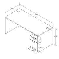Bureau de direction en bois avec tiroirs verrouillables pour bureau à domicile