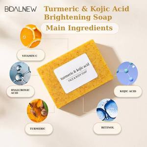 Jabón Facial y Corporal Blanqueador de Cúrcuma 100% Natural al por Mayor, Jabón Aclarante con Ácido Kójico, Jabón Iluminador de Cúrcuma y Ácido Kójico - Product Image 2