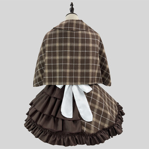 Detective Love Song Maid Outfit Plus Size Costume Cosplay Vintage A-Line Woven Fabric Set - Product Image 3