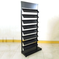 Étagère de promotion d'échantillons de carreaux de céramique de vinyle, présentoir de pierres de quartz de plancher en bois rustique