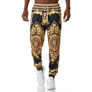 Celana Panjang Pria, Bawahan Jogger Keringat, 3D Cetakan Bunga, Celana Jogging, Kasual Hip Hop, Pakaian Olahraga Jalanan XXL