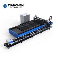 Machine de découpe laser à fibre Tianchen série FST pour tôles et tubes métalliques avec tête laser Raycus, compatibilité acier inoxydable