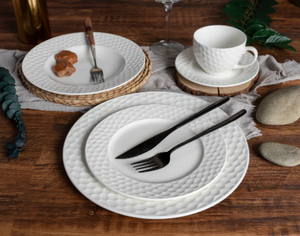 <span class=keywords><strong>จาน</strong></span>เมลามีนสีขาวทรงกลมขอบหยัก แข็งแรงทนทานเหมือนเซรามิก สำหรับจัดเลี้ยง ผลิตโดย SEBEST Wholesale Custom - Product Image 3