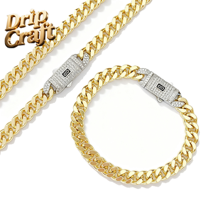 Hip-Hop 14K 8Mm Đồng Mạ Vàng Cuba Chuỗi Monace Vòng Cổ, Hai-Tone Bạc Khóa Đầu Cho Chúng Tôi Độc Đáo Làm Bằng Tay - Product Image 4