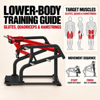 Machine à squats pour l'entraînement de la force des jambes et des fessiers avec supports d'épaule rembourrés et cadre robuste pour les salles de sport commerciales